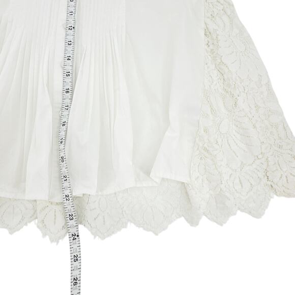 SEA New York Lace Back Button Down Blouse in Milky White 8|M - Picture 9 of 9